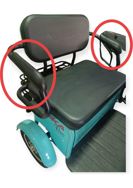 3 Tekerlekli Elektrikli Motor Koltuk Kol Dayama Sünger Sağ-Sol Takım