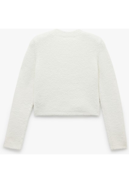 Uzun Kollu Bisiklet Yaka Buklet Triko Kazak fırsatları