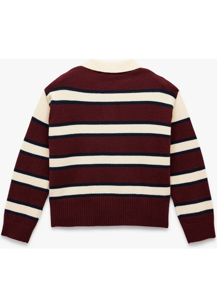 Polo Yaka Çizgili Triko Kazak fırsatları