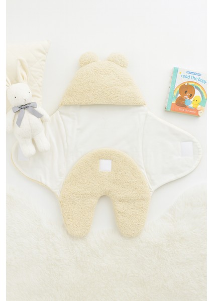 0-12 Ay Aralığı Peluş Welsoft Kumaş Kundak Bebek Battaniye Latte Renk fiyatları