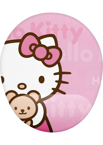 Hello Kitty ve Ayıcık Kaymaz Buruşmaz Kırılmaz Bilek Destekli Mouse Pad