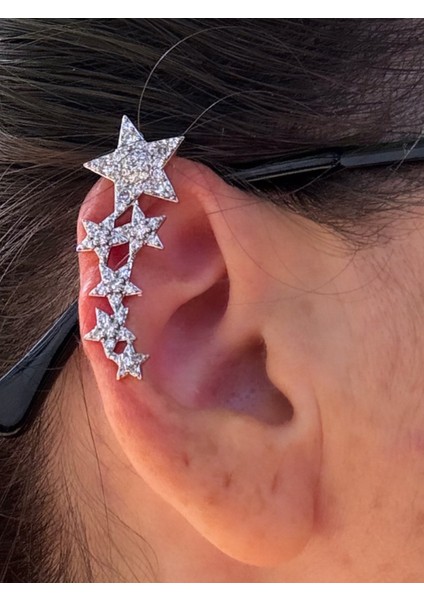 Özel Seri Taşlı Yıldız Earcuff (Kıkırdak Küpesi) indirimleri