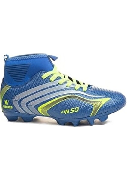 Çoraplı Krampon Erkek Yetişkin Futbol Ayakkabısı Plastik Çivili Mavi Renk fırsatları