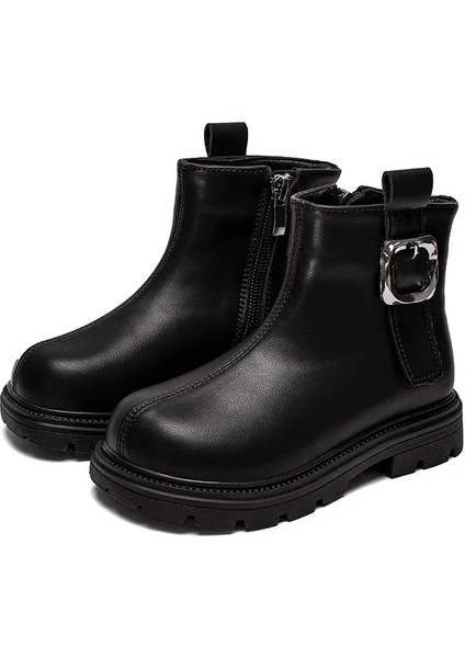 Tcherchı Ayakkabılar Kız Botlar Sonbahar Yeni Orta Buzağı Deri Botlar Prenses Küçük Deri Ayakkabılar Moda Trend Sonbahar ve Kış Ayakkabıları (Yurt Dışından)