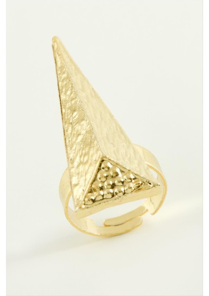 Sepetim Piramit Metal Yüzük-Sarı fiyatları