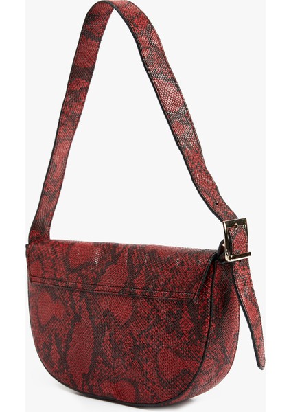 Kroko Desenli Metal Aksesuarlı Suni Deri Omuz Çantası modelleri