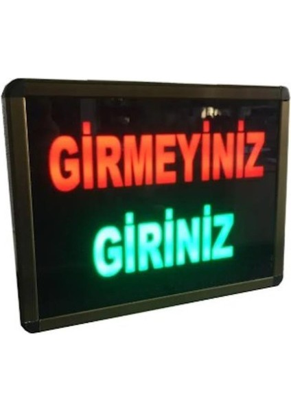 220V Ac Anahtarlı Girmeyiniz & Giriniz Tabelası (Kasa: 26X20 Cm)