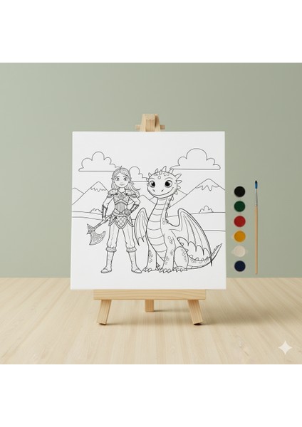 Çocuklar Için Dişi Viking Astrid ve Ejderhası Fırtınuç Eğitici ve Eğlenceli Boyama Seti modelleri