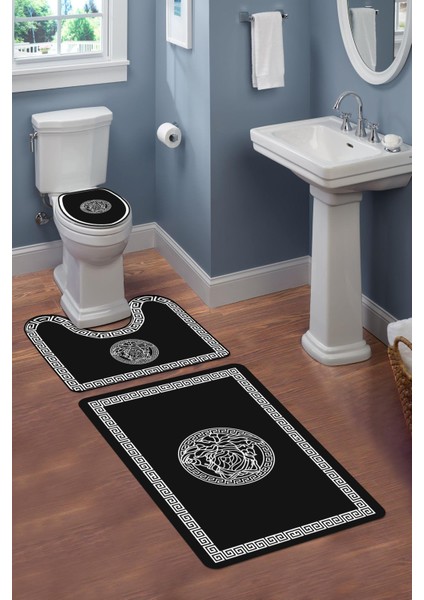Modern Desenli 3'lü Banyo Paspas Takımı – Yıkanabilir Kaymaz Tabanlı Klozet Takımı KLZ0044 fiyatları