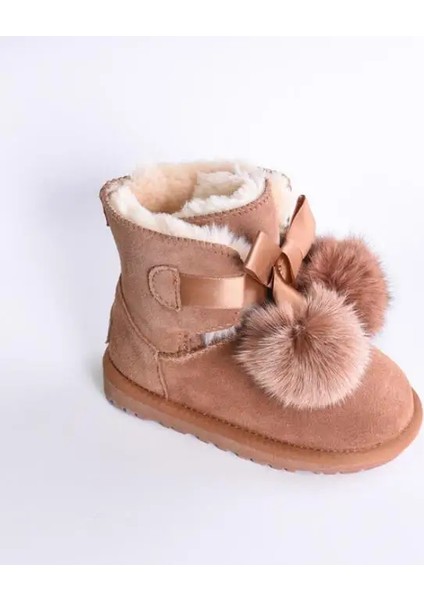 Tcherchı Kış Çocuk Moda Kar Botları Kalın Sıcak Peluş Yumuşak Tabanlı Bebek Kız Botları Kış Kayak Yürümeye Başlayan Çocuk Botu Bebek Için Kahve (Yurt Dışından)