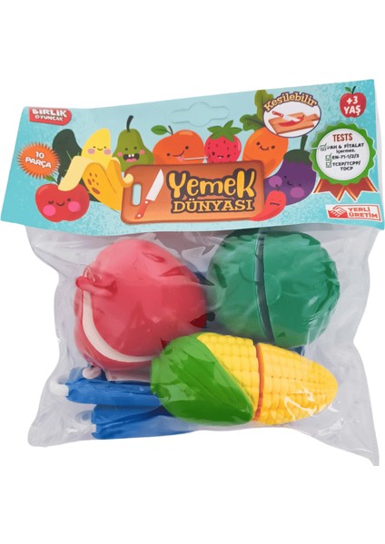 10 Parçalı Kesilebilen Meyveli Yemek Dünyası URT007-PVC1A