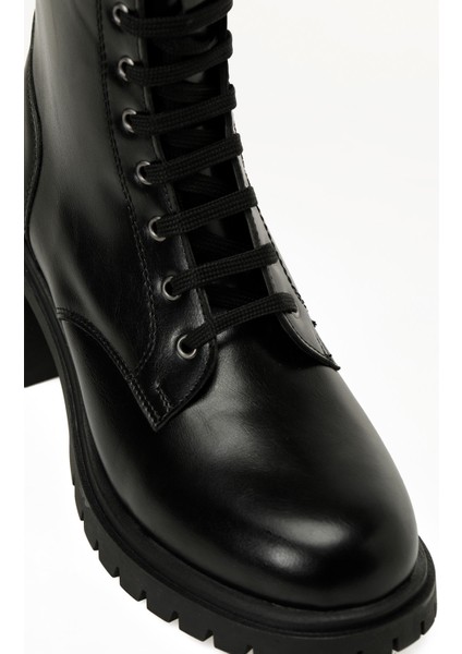 25K-6008 5pr Siyah Kadın Topuklu Bot