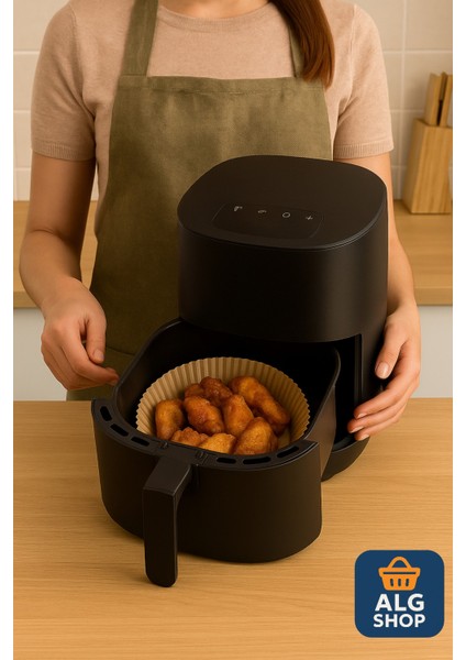 Pişirme Kağıdı 16'cm Airfryer Yağlı Kağıt Xiaomi Philips Tüm Markalara Uyumlu 50 Adet
