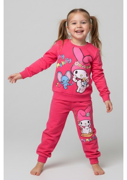 My Melody Baskılı Canlı Pembe Çocuk Eşofman Takımı (3-6 Yaş)