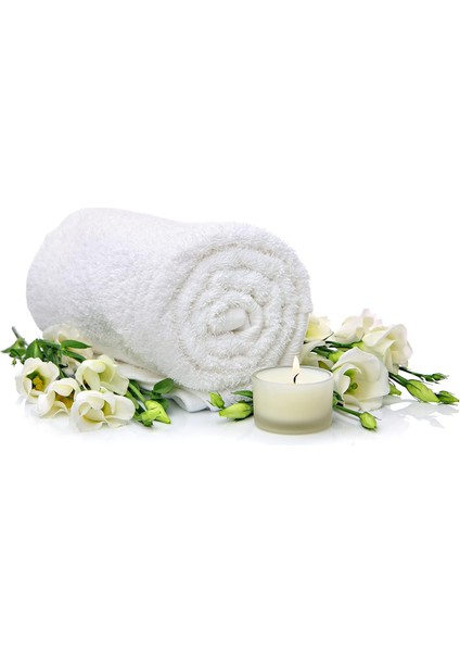 70 x 140 Banyo Havlusu Beyaz %100 Pamuk Su Emici Otel Tipi Lüx 400 gr 6 Lı