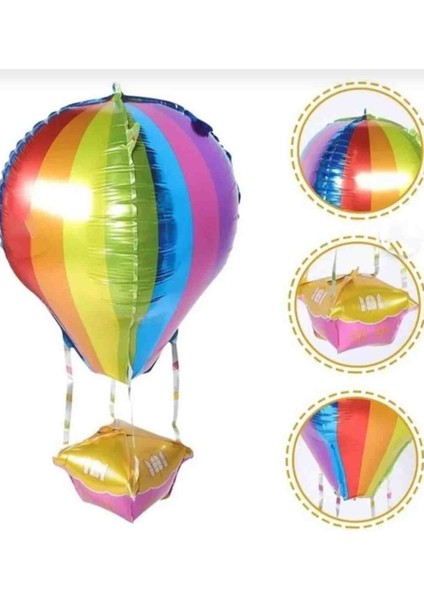 Kapadokya Uçan Balon Gökkuşağı Renk 30X90 cm