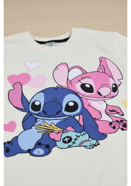 Stitch ve Angel Baskılı Kız Çocuk Eşofman Takımı (7-10 Yaş) indirimleri