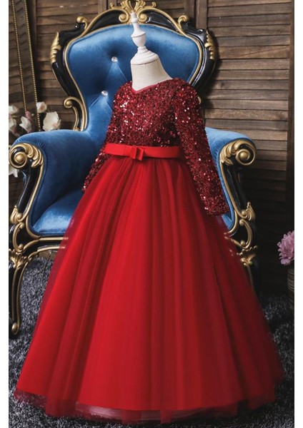 Kız Çocuk Özel Gün Elbisesi – Parlak Payetli Abiye fiyatları