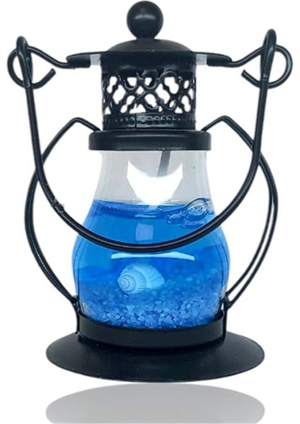 Dekoratif Jel Mum Fener Küçük Boy Mavi fiyatları