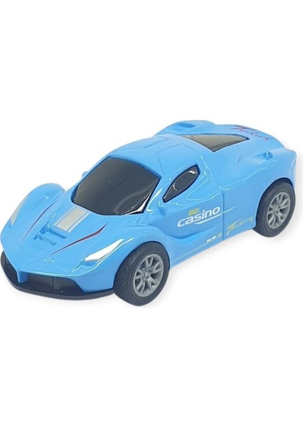 Çek Bırak Metal Küçük Arabalar 8 cm - SH40031 - Mavi (Lisinya)
