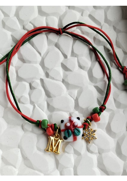 Yılbaşı Kutusu Cam Murano, Zirkon Yıldız ve Harf Detaylı Bileklik fiyatları