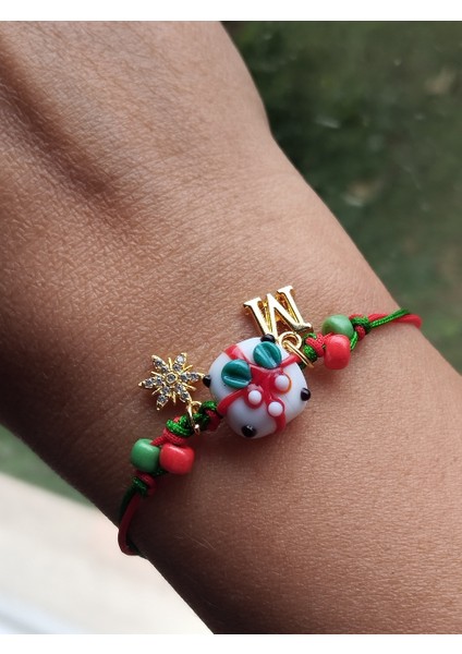 Yılbaşı Kutusu Cam Murano, Zirkon Yıldız ve Harf Detaylı Bileklik modelleri