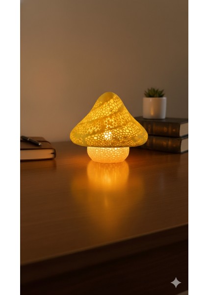 Şık Sarı Mantar Aydınlatma ile Evinize Sıcaklık Katın