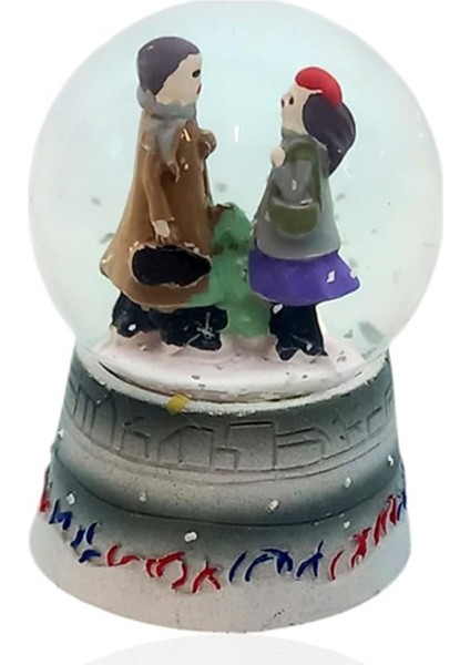 Sevgi Temalı Çift Işıklı Kar Küresi