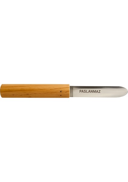 🍆🌶️ Doğal Ahşap Bej Saplı Paslanmaz Çelik Patlıcan ve Biber Oyacağı – Ergonomik Tutuşlu, Dayanıklı Sebze Oyma Aparatı | Dolmalık Sebzeler Için Pratik Mutfak Aracı 🍴✨
