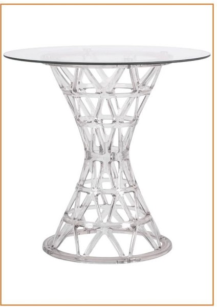 Eifel Lüks 70 cm Camlı Yuvarlak Masa | Şık, Modern ve Her Alana Uygun Tasarım