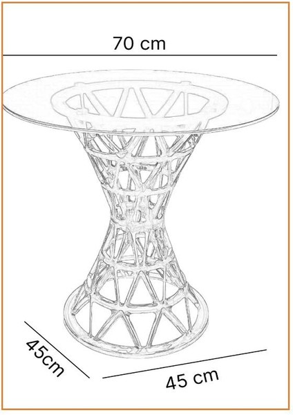 Eifel Lüks 70 cm Camlı Yuvarlak Masa | Şık, Modern ve Her Alana Uygun Tasarım fiyatları