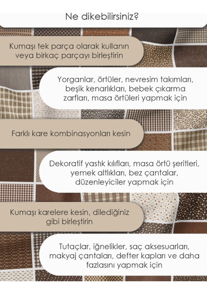 Patchwork Kumaş Seti – 35 Desen 20X20 cm | %100 Pamuk Saten | Tek Parça Kumaş | Dikiş, El Işi ve Quilting Için Özel Tasarım fırsatları