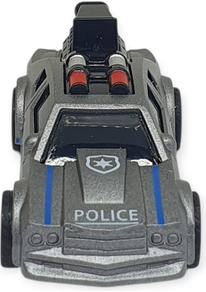 Çek Bırak Metal Küçük Arabalar 8 cm - SH40031 - Gri Polis Arabası (Lisinya) fırsatları
