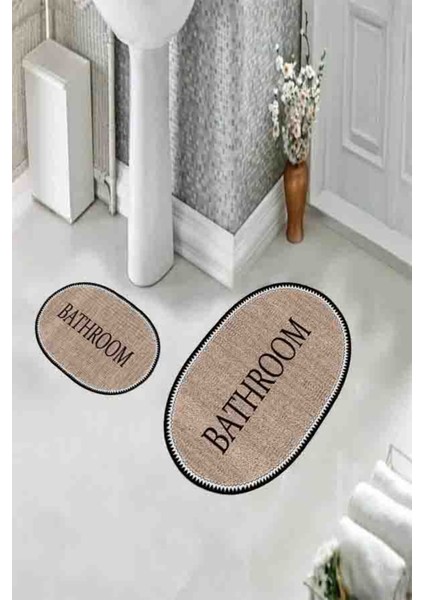 Yıkanabilir, Kaymaz, Oval Banyo Paspası, Estetik ve Jüt Görünüm modelleri