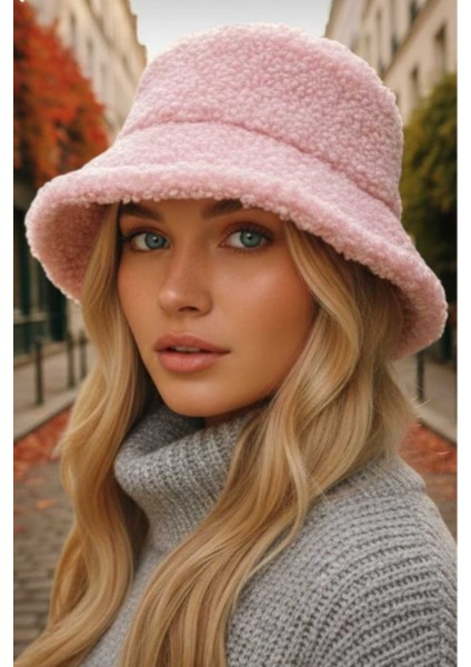 Kadın Kışlık Yumuşak Tüylü Teddy Peluş Buklet Kova Şapka modelleri