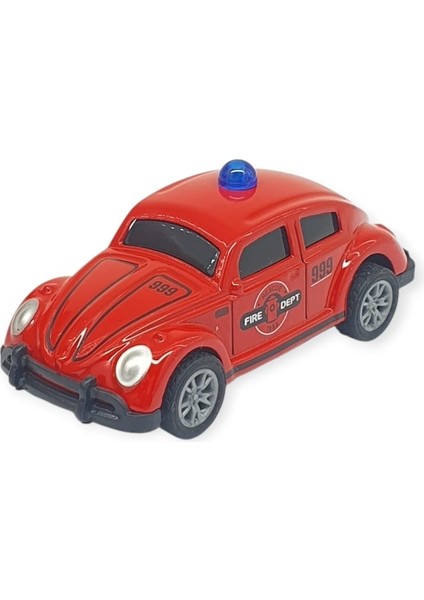 Çek Bırak Metal Küçük Arabalar 8 cm - SH40031 - Itfaiye Vosvos (Lisinya)
