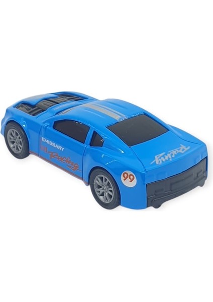 Çek Bırak Metal Küçük Arabalar 8 cm - SH40031 - Mavi Racing (Lisinya) modelleri