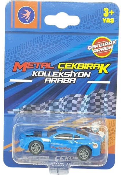 Çek Bırak Metal Küçük Arabalar 8 cm - SH40031 - Mavi Racing (Lisinya) indirimleri