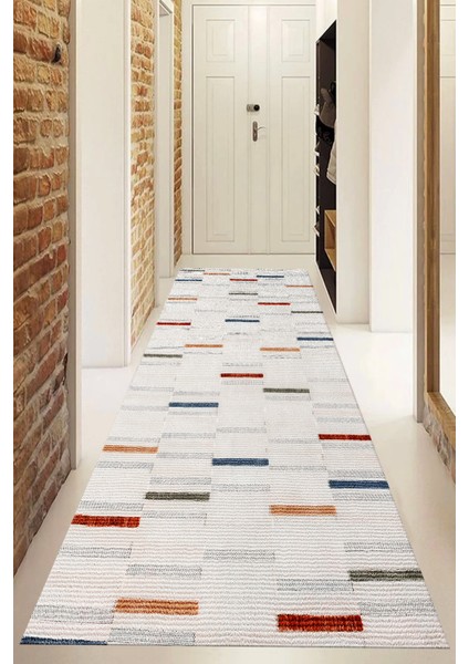 Renkli Modern Yıkanabilir Kaymaz Halı, Mutfak ve Salon Için, Bej