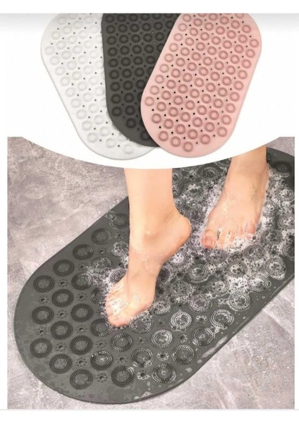 Antrasit Masajlı Kaydırmaz Banyo ve Duş Matı, Vakumlu Fayans Paspası fiyatları