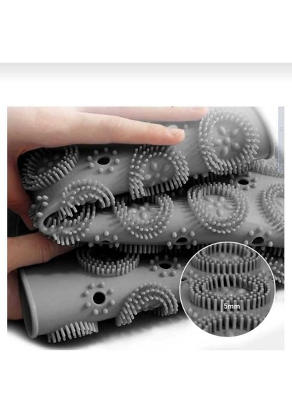 Antrasit Masajlı Kaydırmaz Banyo ve Duş Matı, Vakumlu Fayans Paspası