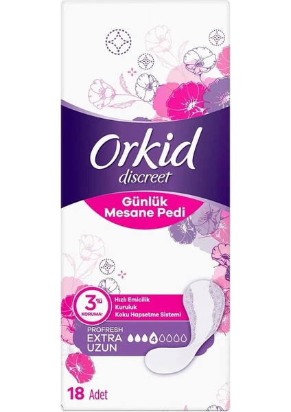 Orkid Günlük Mesane Pedi Ekstra Uzun 18'li fiyatları