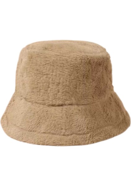 Kadın Ayarlanabilir Peluş Bucket Kova Şapka 2'li Set modelleri