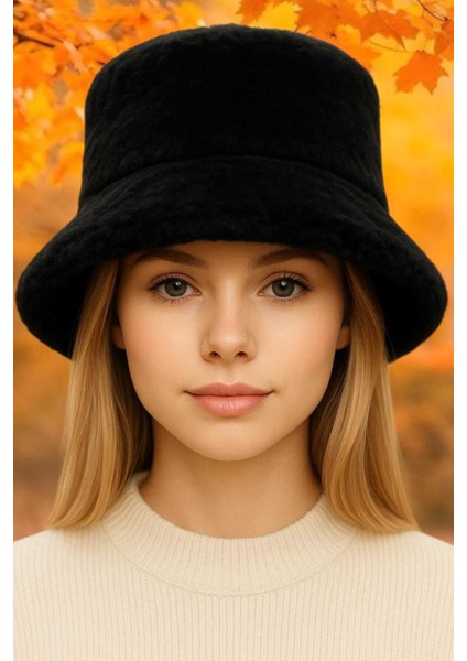 Kadın Ayarlanabilir Peluş Bucket Kova Şapka