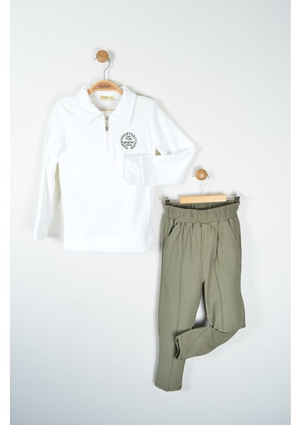 Fermuarlı Polo Sweat & Haki Pantolon 2’li Takım(7-10) fiyatları