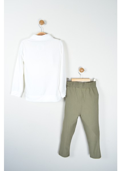 Fermuarlı Polo Sweat & Haki Pantolon 2’li Takım(7-10) modelleri