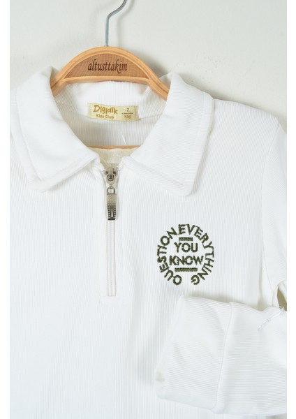 Fermuarlı Polo Sweat & Haki Pantolon 2’li Takım(7-10) fırsatları