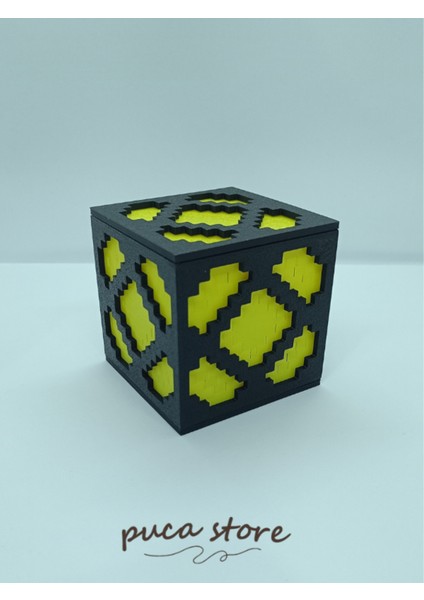 Minecraft Temalı Kırmızı Taş Lamba, LED Mum ve Hediye, Masa ve Gece Kullanımı 8X8X8 cm modelleri