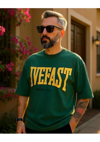 Livefast Baskılı Oversize Erkek T-Shirt