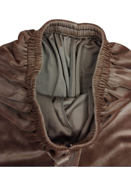 Kadın Bayan Fransız Kadife Battal Büyük Beden Bel Lastikli Cepsiz Eşofman Altı Pantolon Pijama Tayt indirimleri